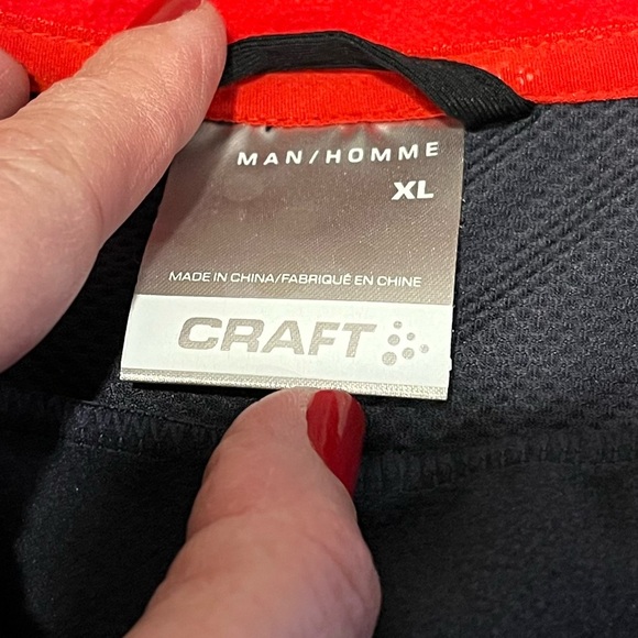 CRAFT Black and red Full-Zip Jacket XL - Picture 2 of 9